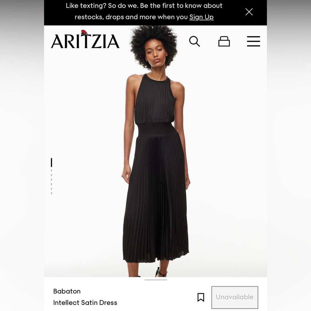 Babaton Black Satin Midi Dress